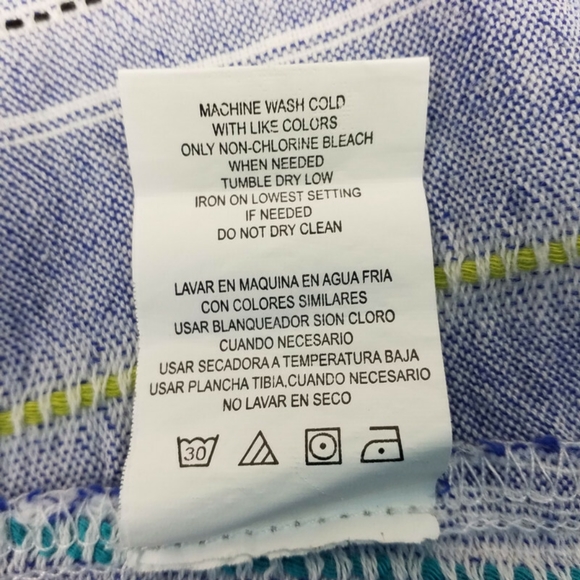 Copper Key Multicolor Stripe Cropped Shoulder Tie Tank Top Womens Large - Picture 11 of 13